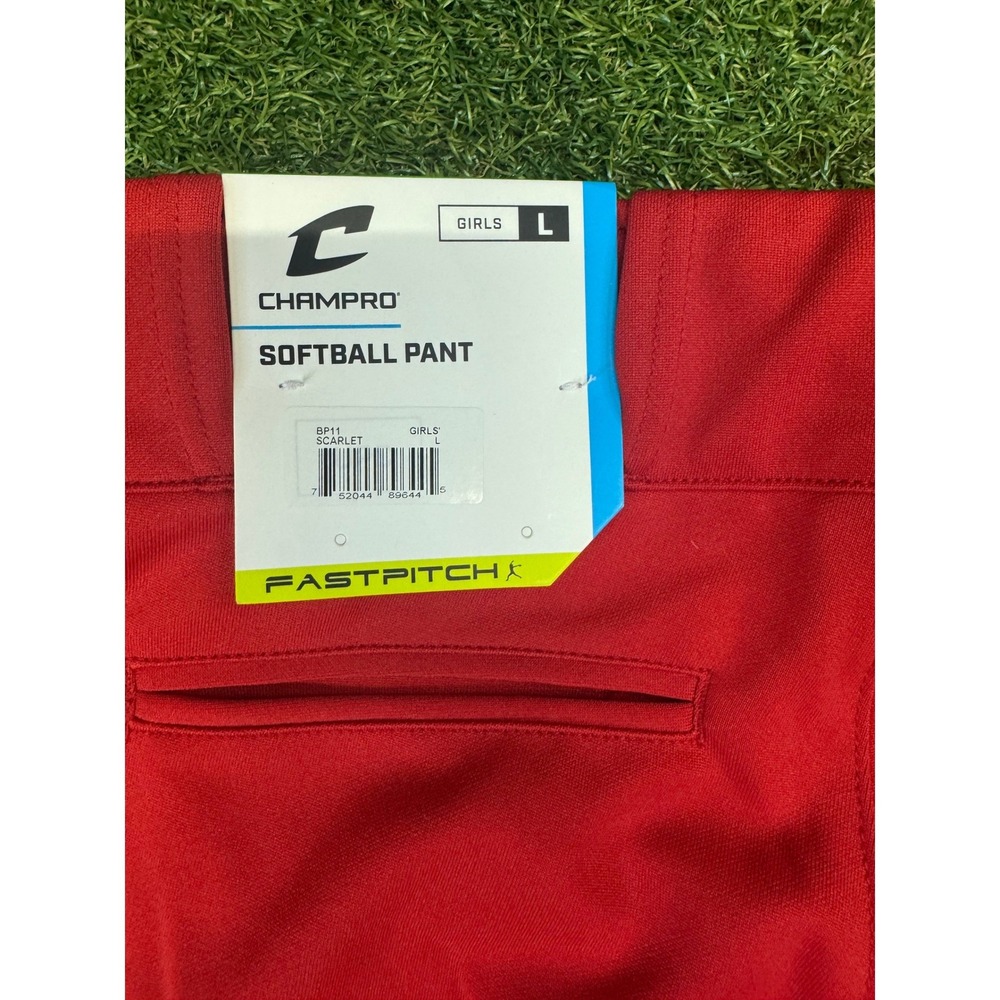 Champro Girls Large Red Fastpitch Softball Pants‎ Knicker Style BP11 Scarlet NEW - Picture 8 of 8